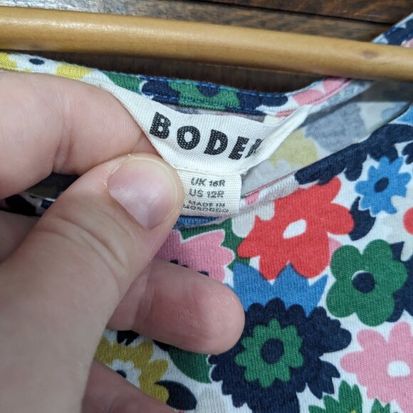 Boden Amelie Jersey Dress Multi Paintbox Ditsy Floral Size 12 R - Picture 3 of 5